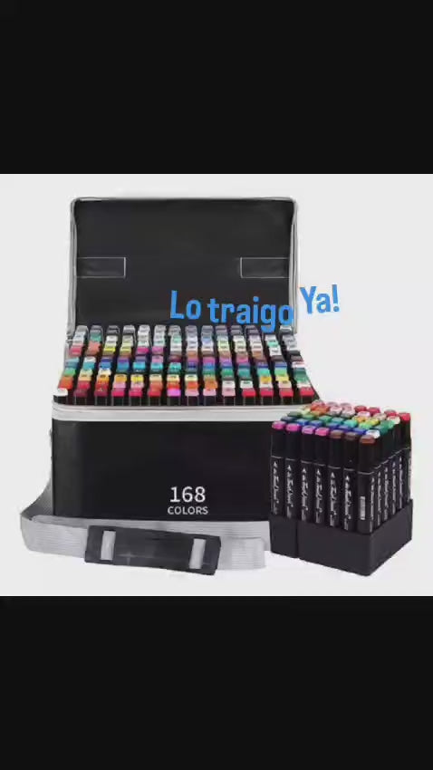 Set De Marcadores Doble Punta 168 Pcs